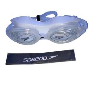 SPEEDO Boomerang Clear White Swim Goggle Womens Small